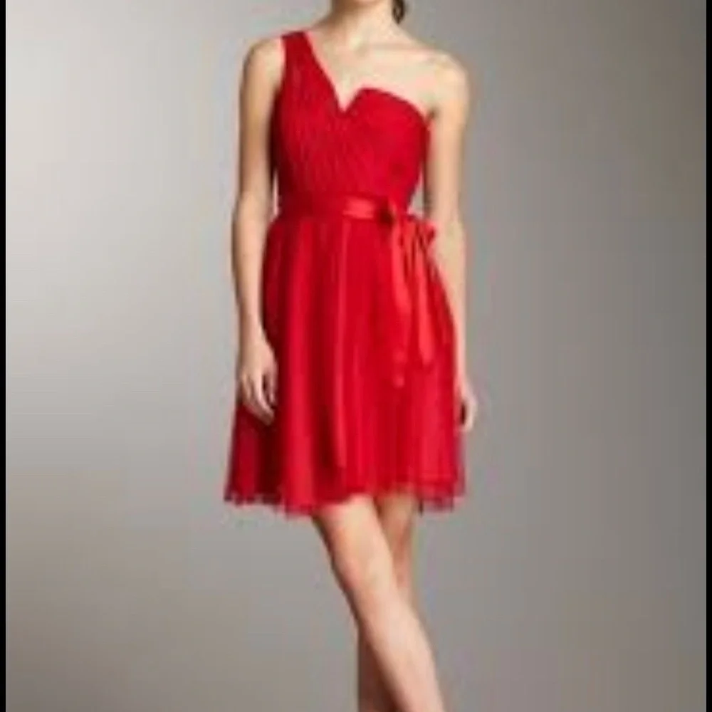 Max and Cleo NWT “Susan” red one shoulder dress. - Picture 1 of 7